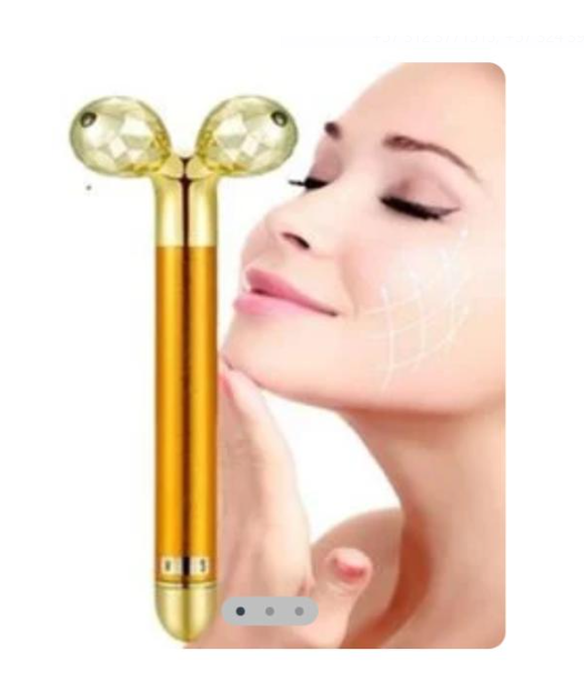 Masajeador Facial  2 En 1 Dorado